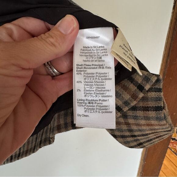 Madewell Dorset Blazer in Tan Coster Plaid 1X - Picture 10 of 11